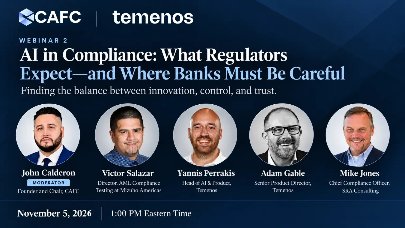 Temenos & CAFC Webinar Part 2: AI in Compliance, What Regulators Expect and Where Banks Must Be Careful